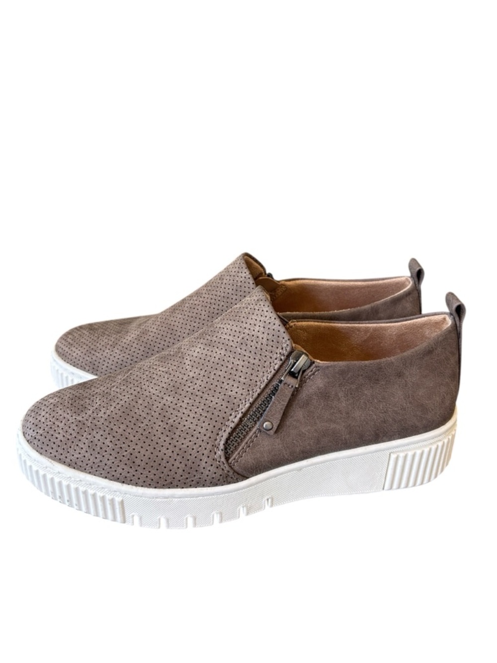 Soul Naturalizer Turner Tan Faux‎ Suede Slip On Loafer Sneakers Size 8 WIDE